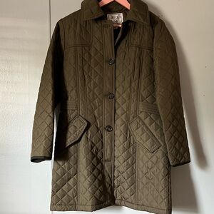 Olive Quilted Varsity Jacket